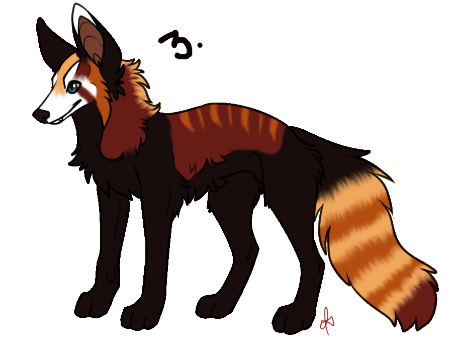 Red Panda Wolf Adoptable by RedLorryYellowLollie on DeviantArt