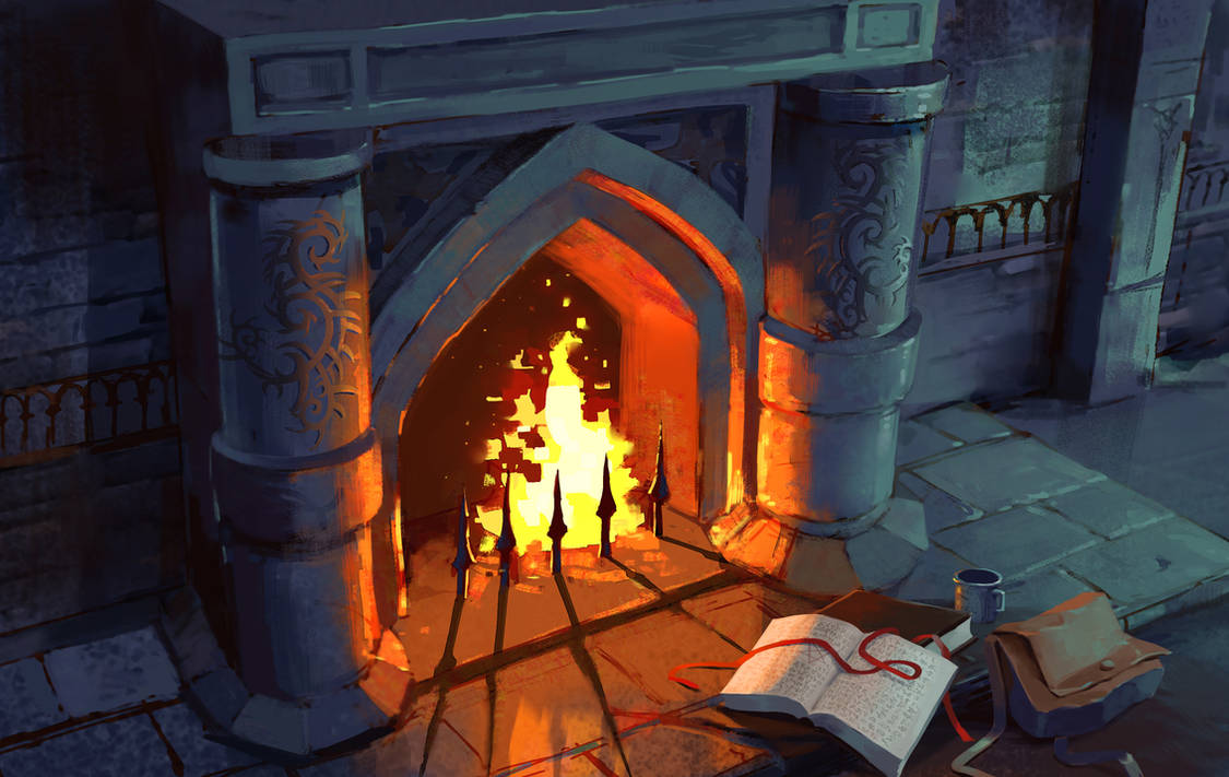 Fire Hall Deviantart Fireplace by yakamozdraws on DeviantArt
