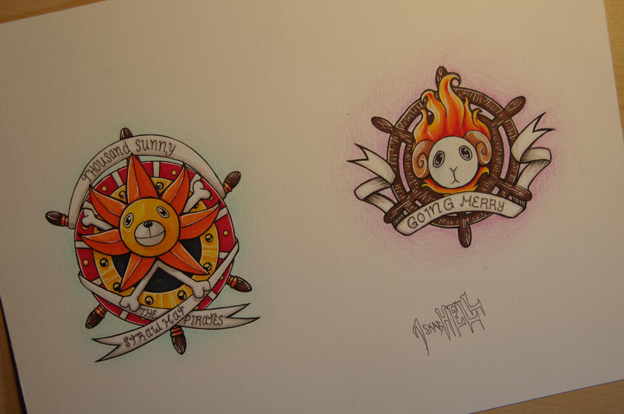 One Piece Sunny And Merry Tattoo Design By Iskabhell On Deviantart One Piece Sunny And Merry Tattoo Design By Iskabhell On Deviantart