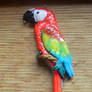 Colorful Parrot Pendant Polymer Clay