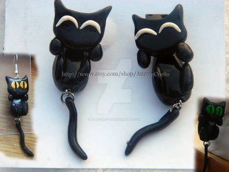 TUTORIAL: Dangling Kitty Earrings Polymer Clay
