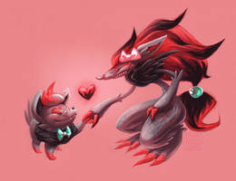 Pokemon - Zorua and Zoroark Valentines