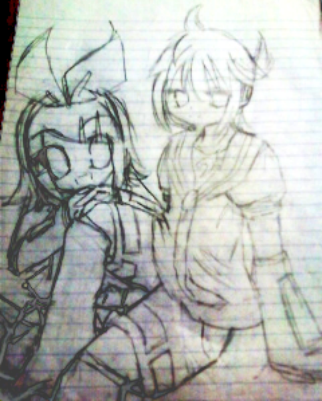 Sketch Kagamine Len and Rin