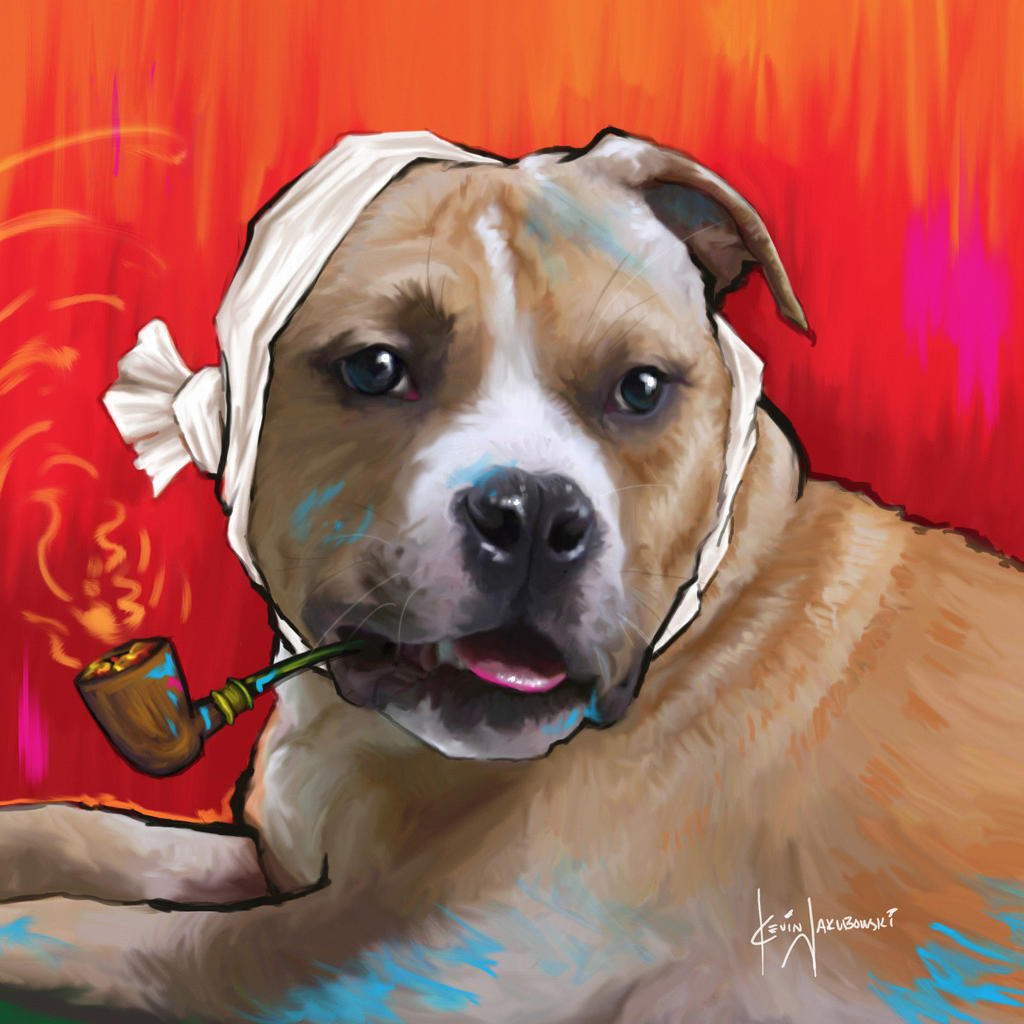 Van Gogh the Pit bull