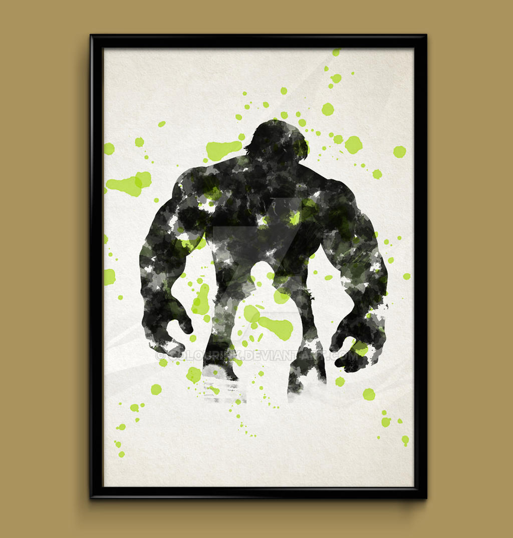 The Hulk - watercolor print