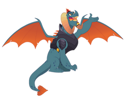 Dragon Lord Torch declaring vector