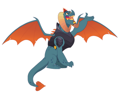 Dragon Lord Torch declaring vector