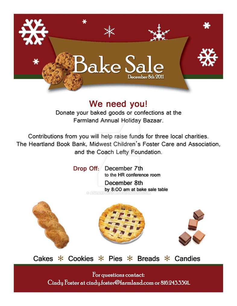 Bake Sale Flyer by asharpdesign on DeviantArt