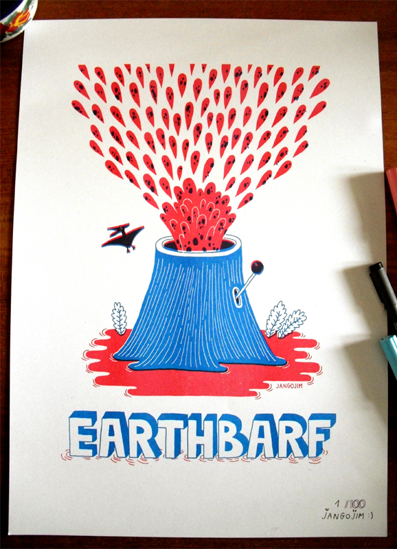 EARTHBARF - RISOGRAFIA PRINT