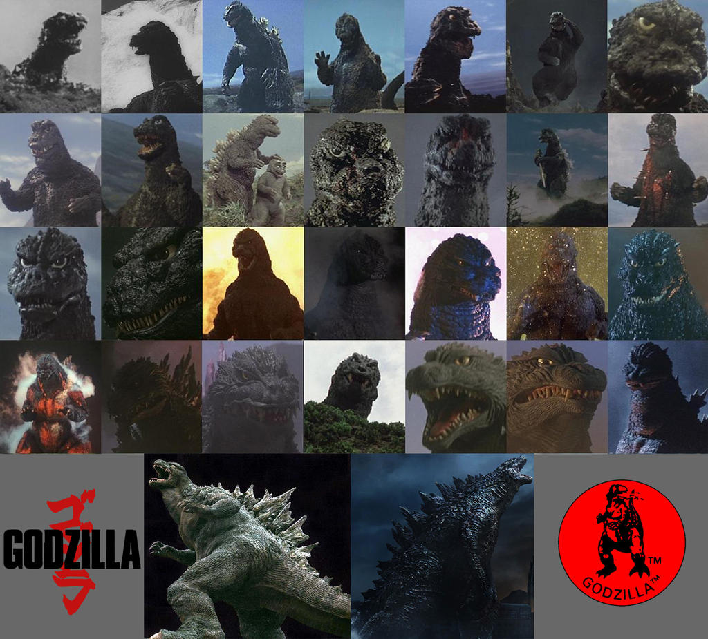 Godzilla All Types All 30 Godzilla designs by Awesomeness360 on DeviantArt
