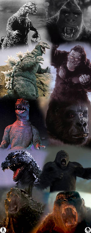 Godzilla and Kong through history