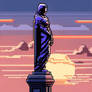 Lonely Statue In Dusk