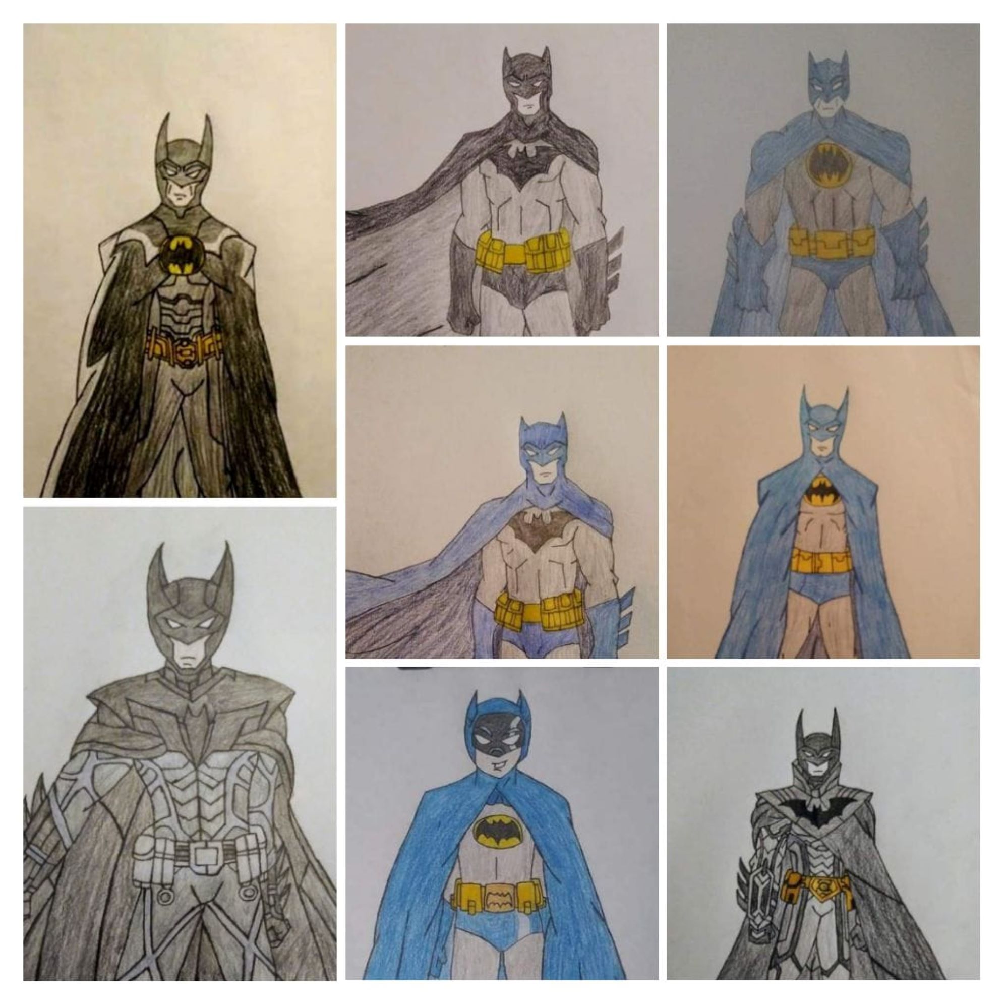 Batsuits Deviantart Batman - Collage Art Batsuits - BD2022 Pt.2 by ComicZoneHero2052 on ...