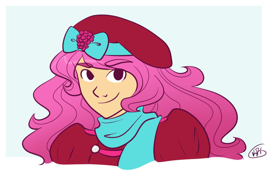 raspberry beret by drawnbykenna on DeviantArt