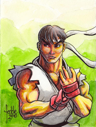 Alpha 1 Ryu Sketchcard Ryu Alpha by fedde on DeviantArt