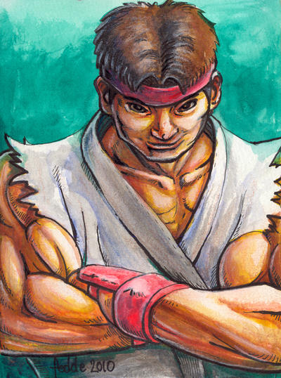 Sf3 Ryu Colours Sketchcard SF3 Ryu by fedde on DeviantArt