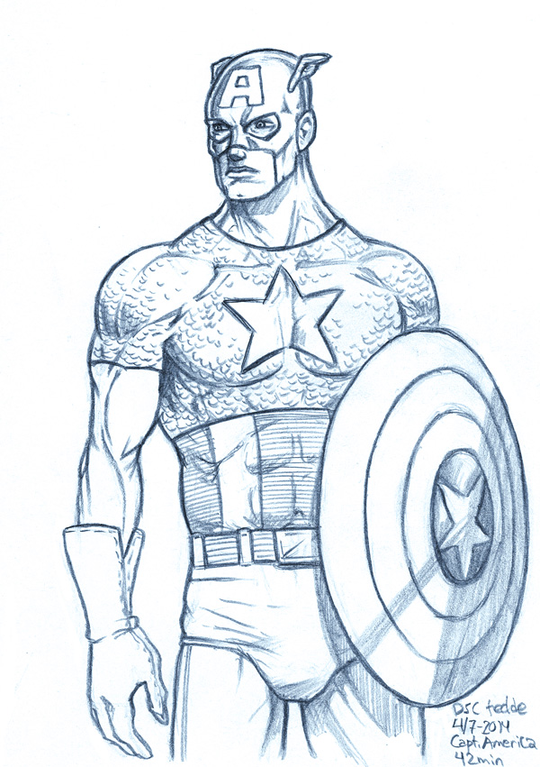 Daily Sketches Captain America