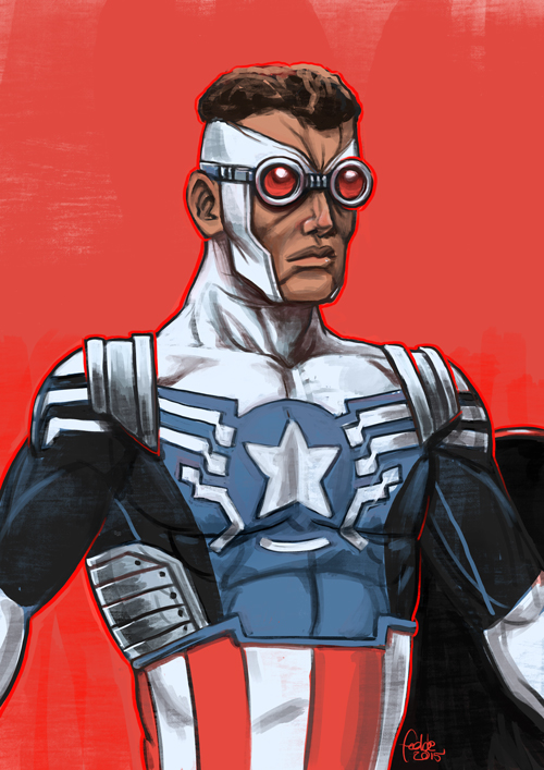 Daily Sketches Sam Wilson as Captain America by fedde on DeviantArt