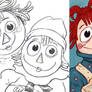 Daily Sketches Raggedy Ann and Andy