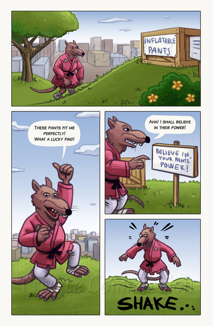 Splinter finds a pair of pants p1 by fedde on DeviantArt