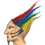 Man with Colours in His Hair