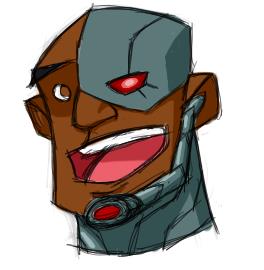 Cyborg - Head Sketch