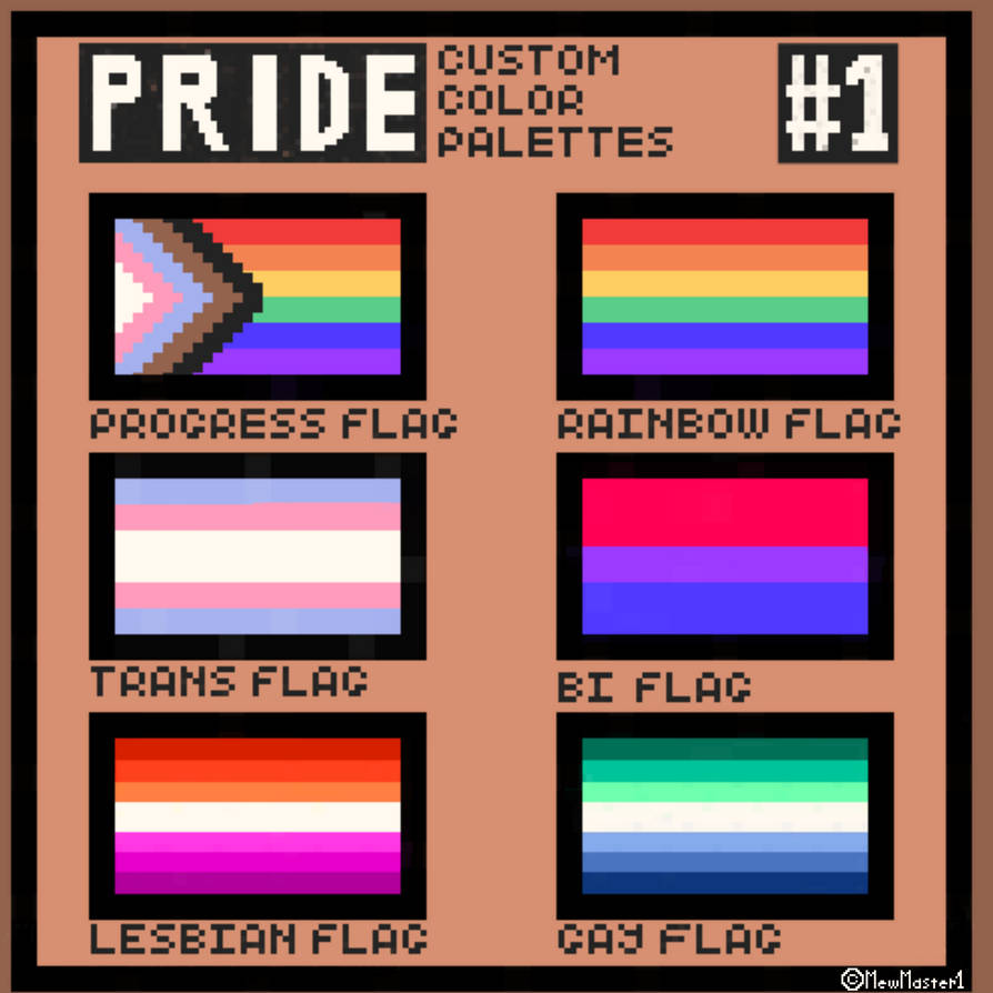 Pride flag/color palettes #1 by MewMaster1 on DeviantArt
