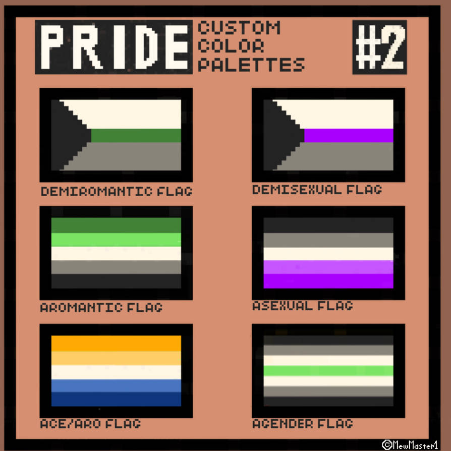 Pride flag/color palettes #2 by MewMaster1 on DeviantArt