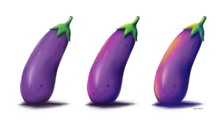 3 eggplants