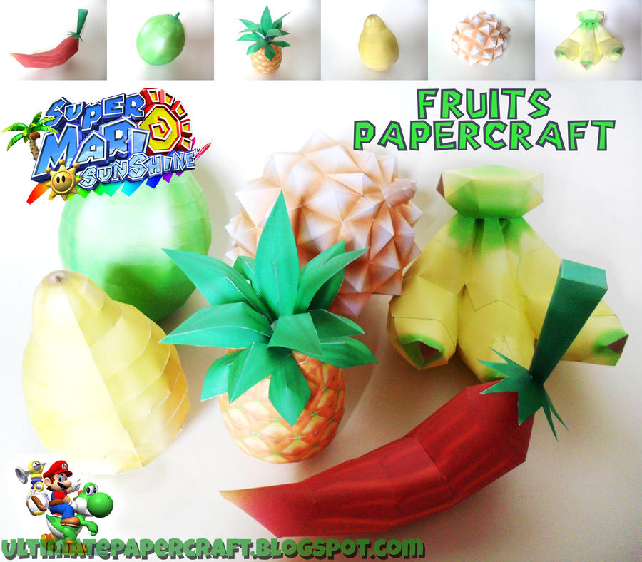 Super Mario Sunshine Fruits Papercraft