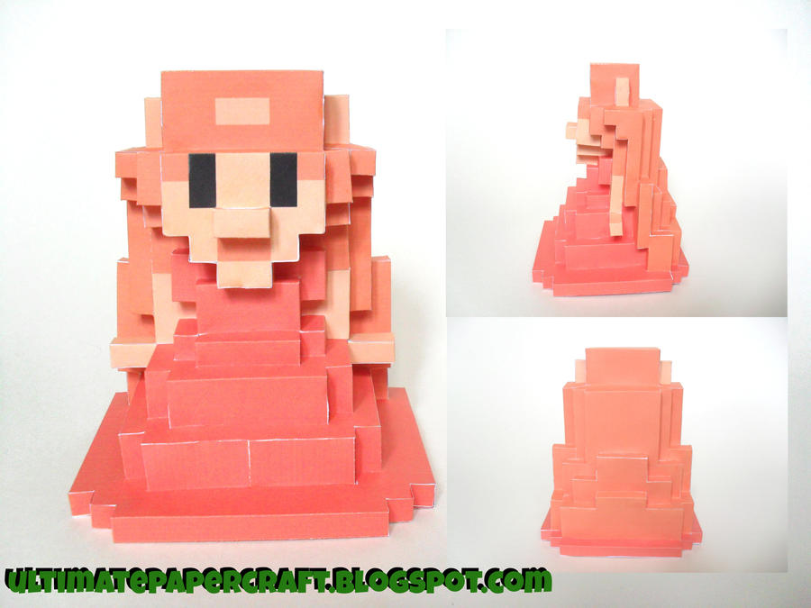 3D 8 Bit Zelda Papercraft