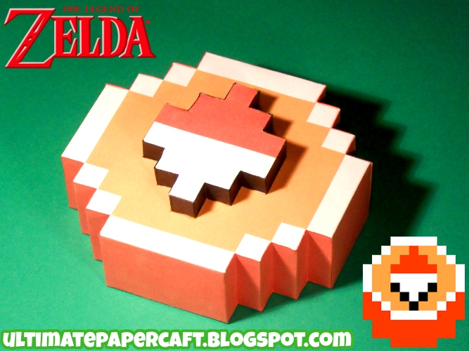 3D 8-Bit Compass Papercraft