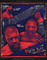 EXTREME RULES POSTER (FICTIONAL) BATISTA vs TRIPLE