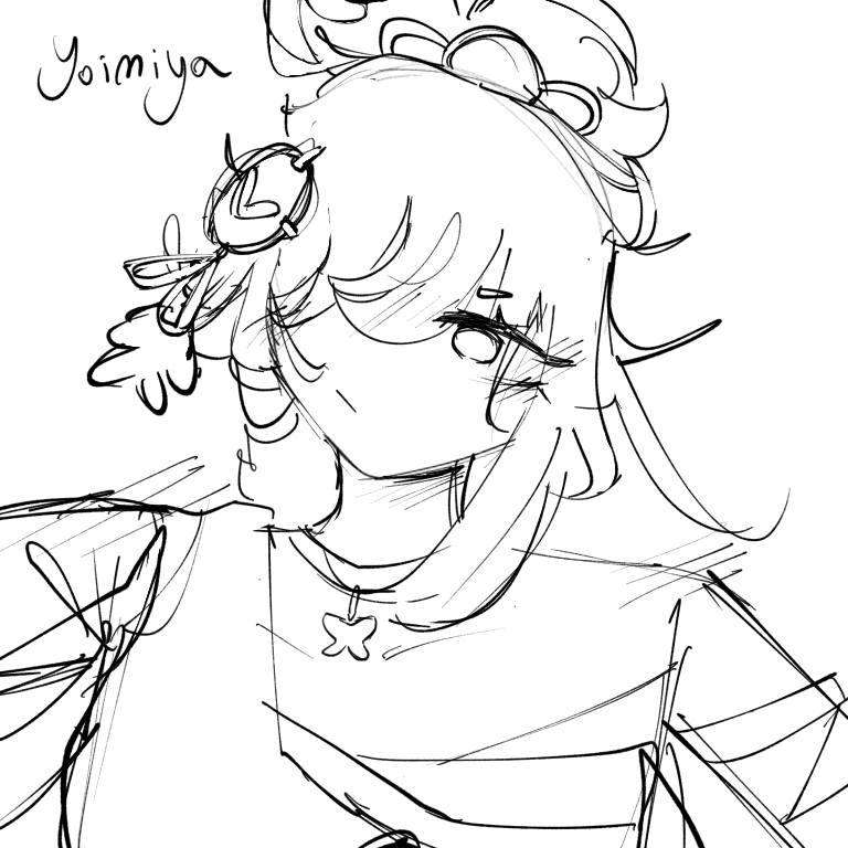 Yoimiya sketch by Tubwastaken on DeviantArt