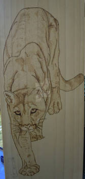 Cougar Wood Burning - Finished