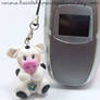 Mrs Moo Polymer Clay Charm