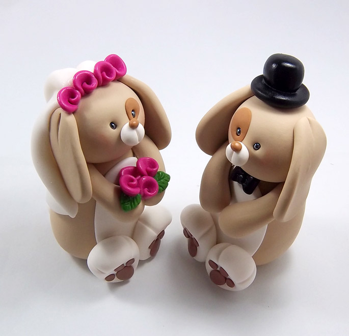 Bunny Theme Wedding Topper