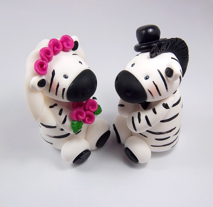 Zebras Wedding Cake Topper