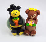 Bear and BumbleBee Cake Topper by HeartshapedCreations