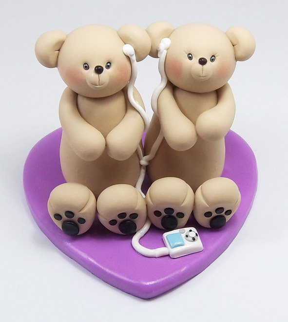 Bears Wedding Cake Topper (Music Theme)