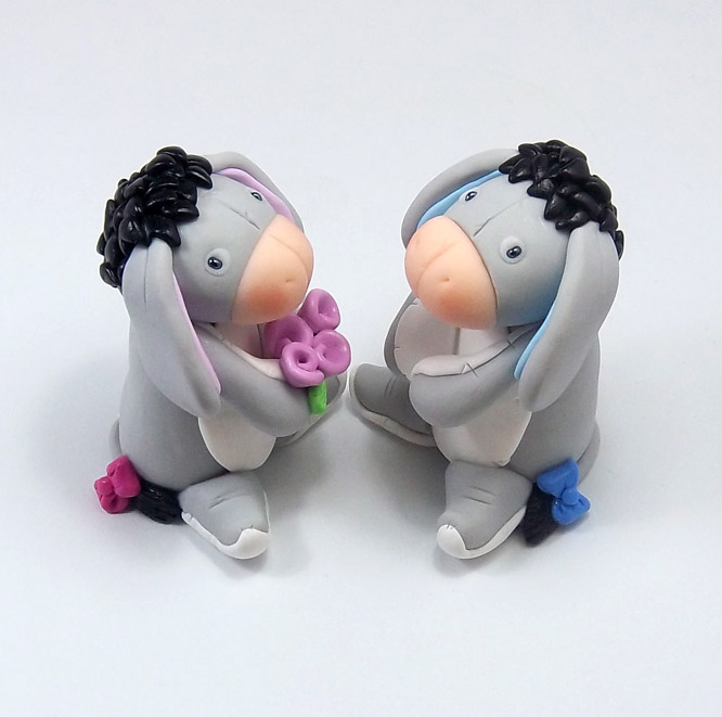 Donkey Wedding Cake Topper by HeartshapedCreations