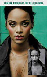 Rihanna coloring  by unebellepersonne