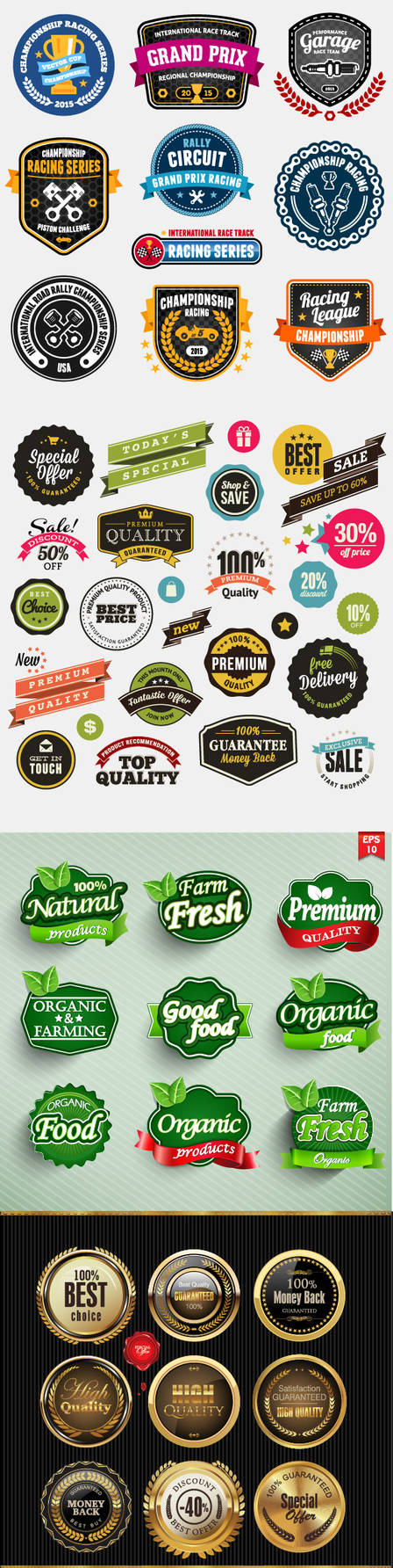 50 Logo / Badge / Insignia Vectors by creatily