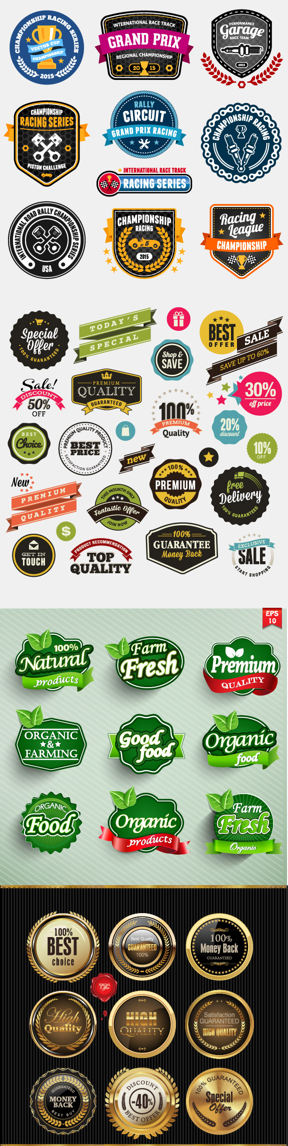 50 Logo / Badge / Insignia Vectors by creatily