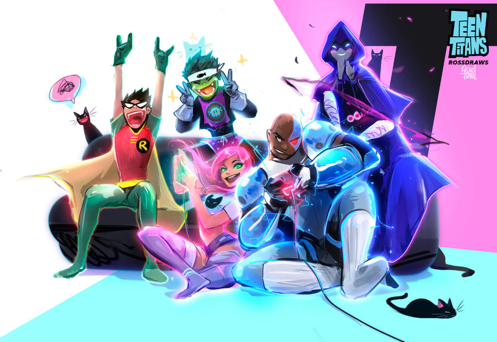 TEEN TITANS : YouTube! by rossdraws TEEN TITANS : YouTube! by rossdraws