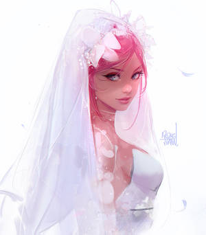 Bride portrait sketch by rossdraws