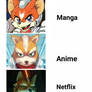 Manga, Anime, Netflix Adaptation | Star Fox Meme