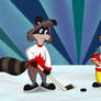 Raccoon hockey