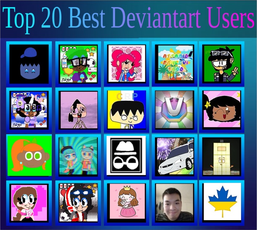 Upload777 Top 20 Best Deviantart Users Part 2 by YuniDoesArt2025 on DeviantArt