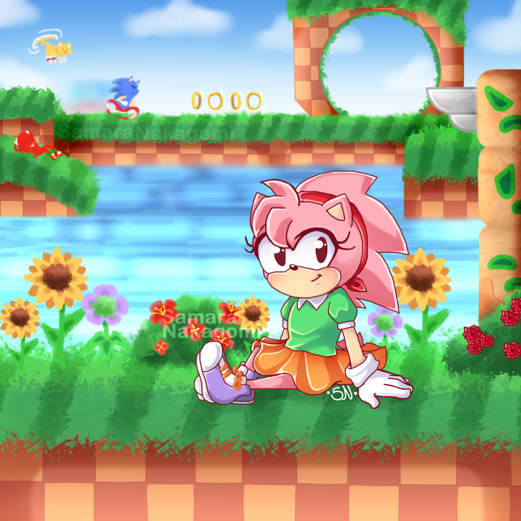 Classic Amy Rose Hugs Classic Sonic by Wbf910 on DeviantArt